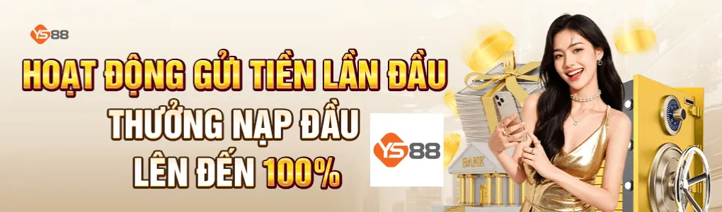 Nạp tiền lần đầu vào ys8811 tặng 100% giá trị